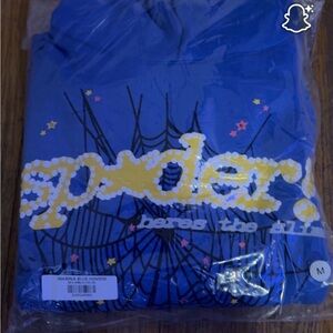 Medium Blue Sp5der Hoodie